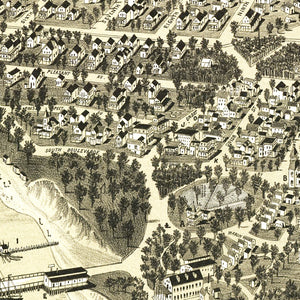 Vintage Map of Wareham, Massachusetts 1885