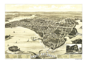 Vintage Map of Wareham, Massachusetts 1885