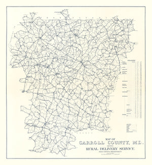 Vintage Map of Carroll County, Maryland 1911