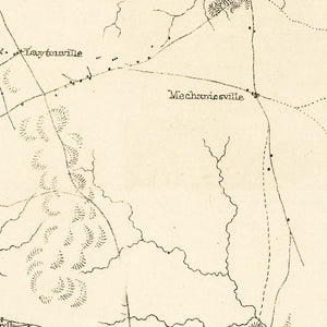 Vintage Map of Montgomery County, Maryland 1862