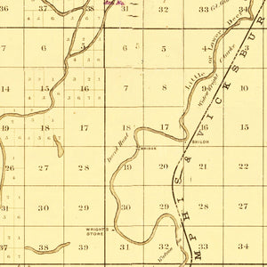 Vintage Map of Issaquena County, Mississippi 1873