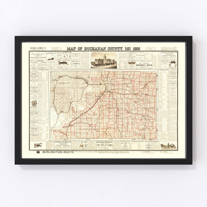 Vintage Map of Buchanan County, Missouri 1895
