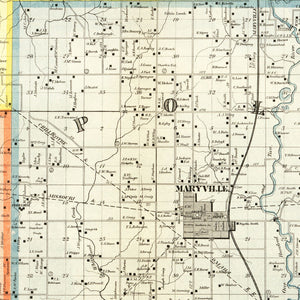 Vintage Map of Nodaway County, Missouri 1900