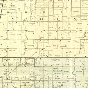 Vintage Map of Gundy County, Missouri 1890