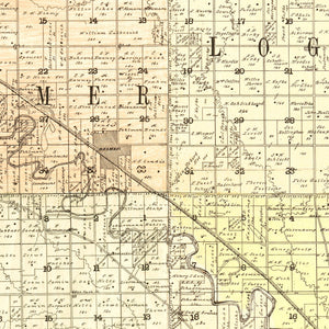 Vintage Map of Cuming County, Nebraska 1900