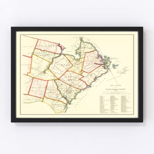 Vintage Map of Rockingham County, New Hampshire 1876