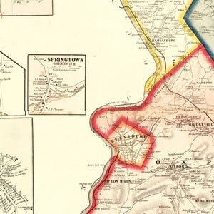 Vintage Map of Warren County, New Jersey 1860