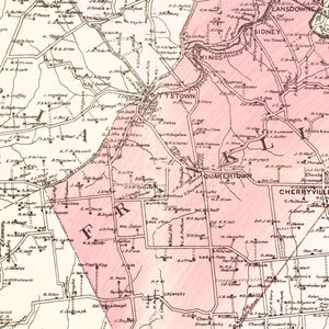 Vintage Map of Hunterdon County, New Jersey 1902