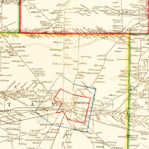 Vintage Map of Genesee County, New York 1854