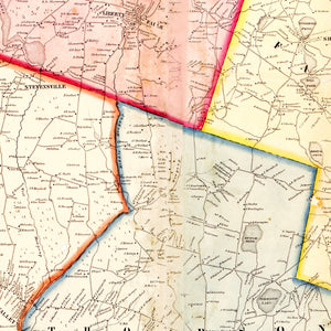 Vintage Map of Sullivan County, New York 1856
