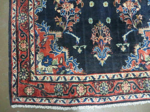 Persian Runner Rug 4x11, Navy Blue Antique Lilihan Runner