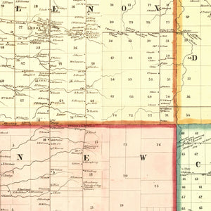 Vintage Map of Ashtabula County, Ohio 1856
