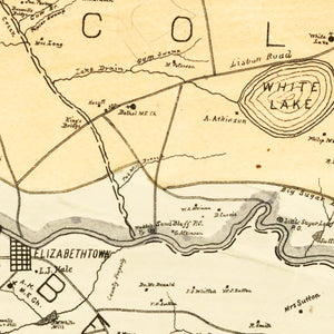 Vintage Map of Bladen County, North Carolina 1885