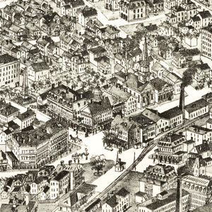 Vintage Map of Westborough, Massachusetts 1888