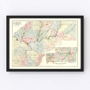 Vintage Map of Venango County, Pennsylvania 1865