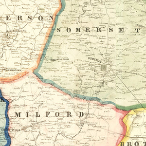 Vintage Map of Somerset County, Pennsylvania 1860
