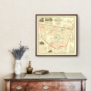 Vintage Map of Sullivan County, Pennsylvania 1872