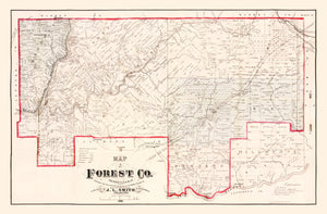 Vintage Map of Forest County, Pennsylvania 1881
