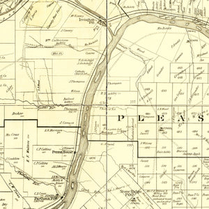 Vintage Map of Warren County, Pennsylvania 1900