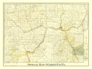 Vintage Map of Warren County, Pennsylvania 1900