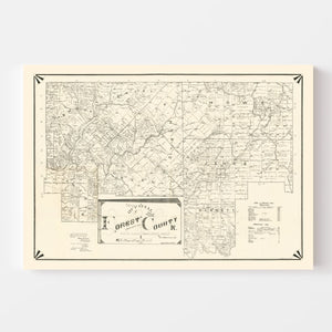Vintage Map of Forest County, Pennsylvania 1895