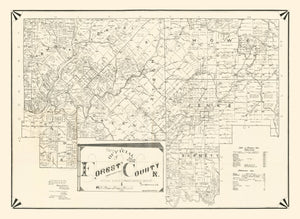 Vintage Map of Forest County, Pennsylvania 1895