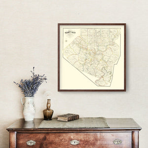 Vintage Map of Allegheny County, Pennsylvania 1883