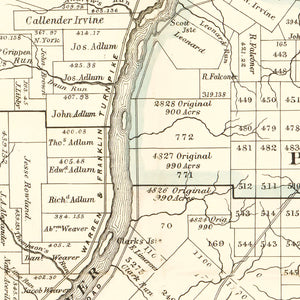 Vintage Map of Warren County, Pennsylvania 1865