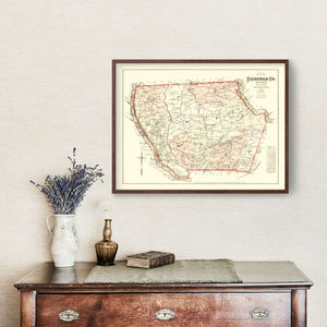 Vintage Map of Fairfield County, South Carolina 1876