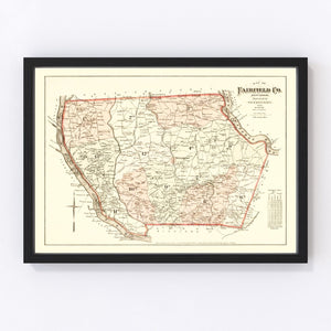 Vintage Map of Fairfield County, South Carolina 1876