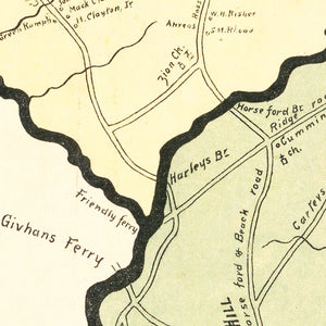 Vintage Map of Dorchester County, South Carolina 1900
