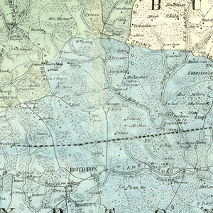 Vintage Map of Mecklenburg County, Virginia 1870