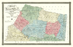 Vintage Map of Mecklenburg County, Virginia 1870