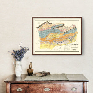 Vintage Map of Wythe County, Virginia 1890