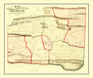 Vintage Map of Rockbridge County, Virginia 1860