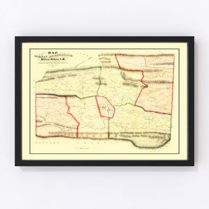 Vintage Map of Rockbridge County, Virginia 1860