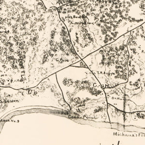 Vintage Map of Goochland County, Virginia 1863
