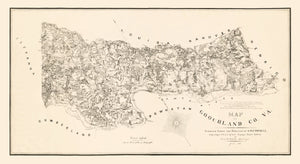 Vintage Map of Goochland County, Virginia 1863