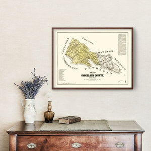 Vintage Map of Goochland County, Virginia 1881