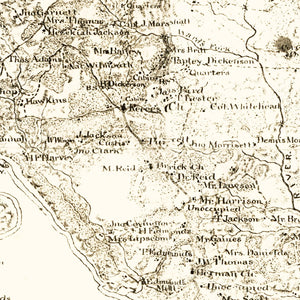 Vintage Map of Charlotte County, Virginia 1864