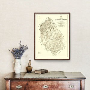 Vintage Map of Madison County, Virginia 1875