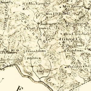 Vintage Map of Cumberland County, Virginia 1864