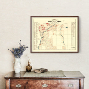 Vintage Map of Stevens County, Washington 1900