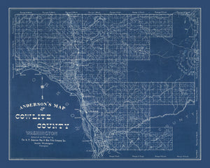 Vintage Map of Cowlitz County, Washington 1897