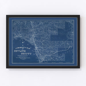 Vintage Map of Cowlitz County, Washington 1897