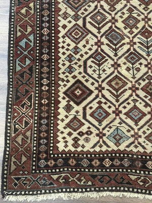 Antique Caucasian Shirvan Rug 3x5, Dagestan Prayer Rug, Collectible, Early 20th Century Rug