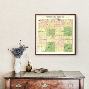 Vintage Map of Jefferson County, Wisconsin 1900