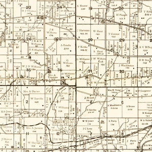 Vintage Map of Waukesha County, Wisconsin 1873