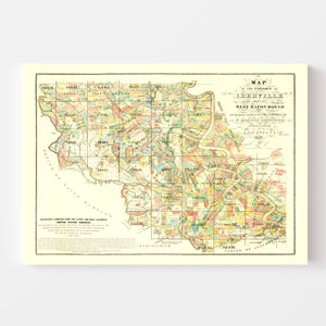 Vintage Map of Iberville Parish, Louisiana 1883