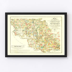 Vintage Map of Iberville Parish, Louisiana 1883